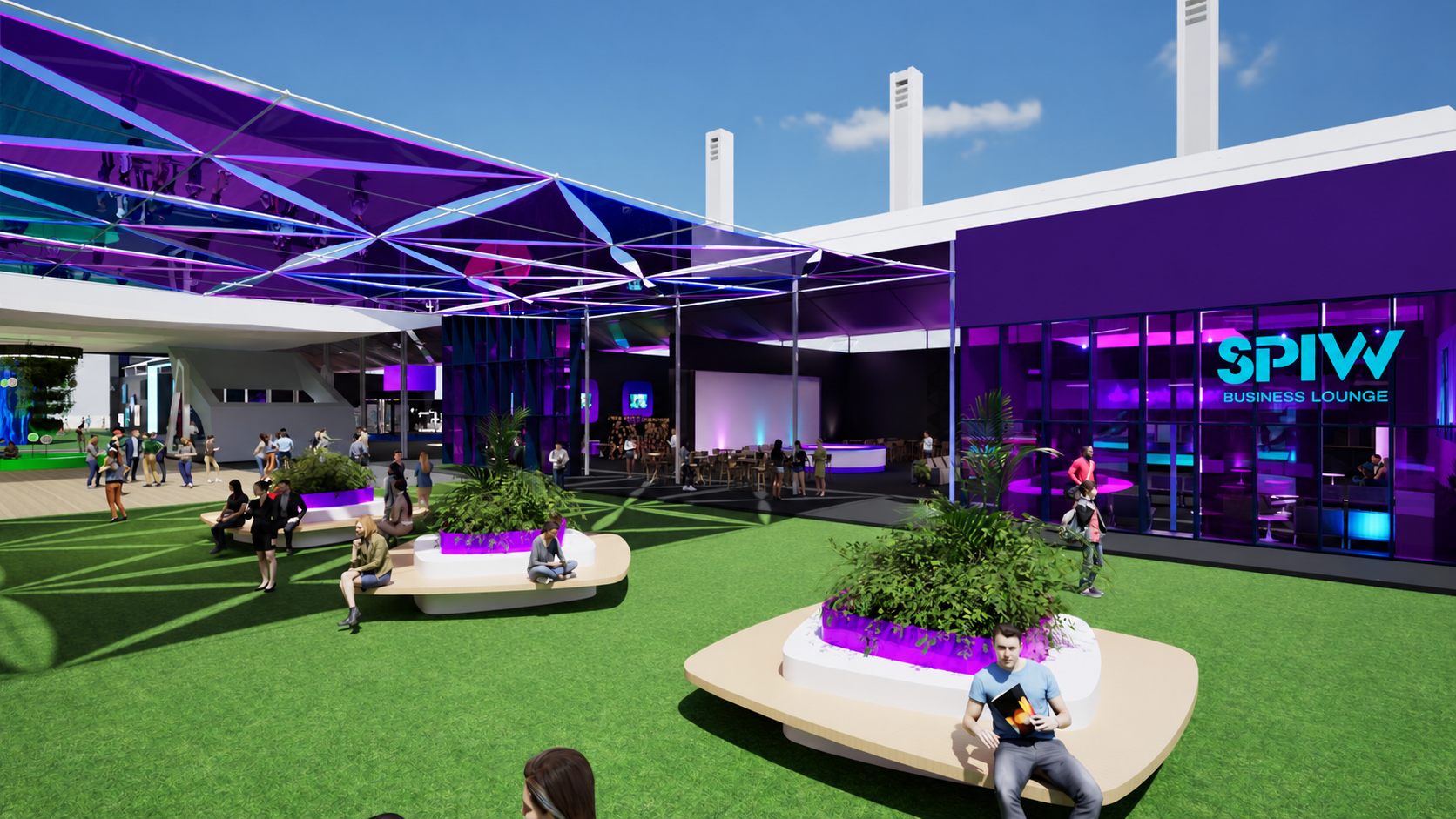 Projeto original dos Lounges VIPs do SPIW, sem barra de logos sobreposta.